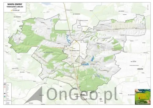 Mapa gminy Tomaszów Lubelski